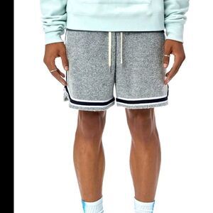 JOHN ELLIOTT Men’s  Spec Wool Drawstring Basketball Shorts Moss Grey Sz M